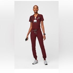 Figs burgundy joggers Zamora SP